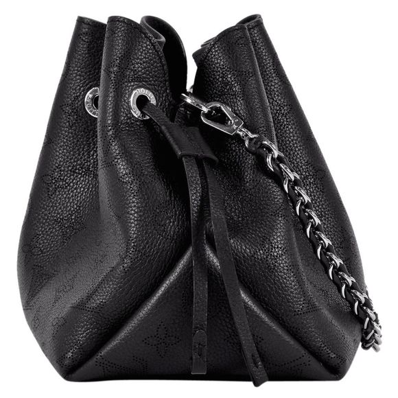 Louis Vuitton Shoulder Bag Punching Monogram Mahina Noir Black - Picture 3 of 14